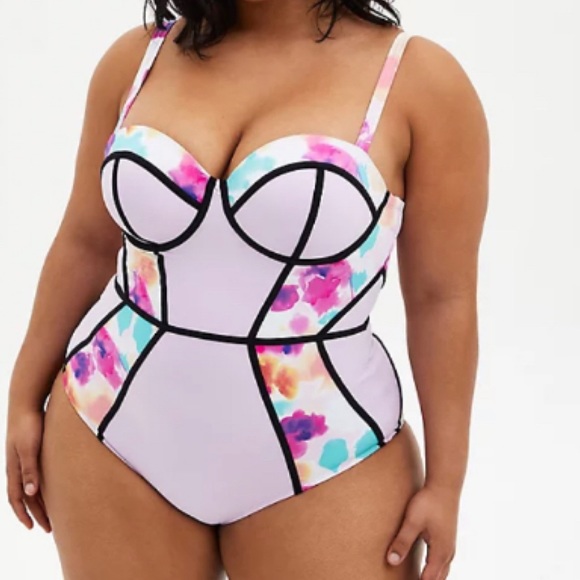 torrid Other - 🆕 Watercolour Floral Underwire One-Piece Swimsuit